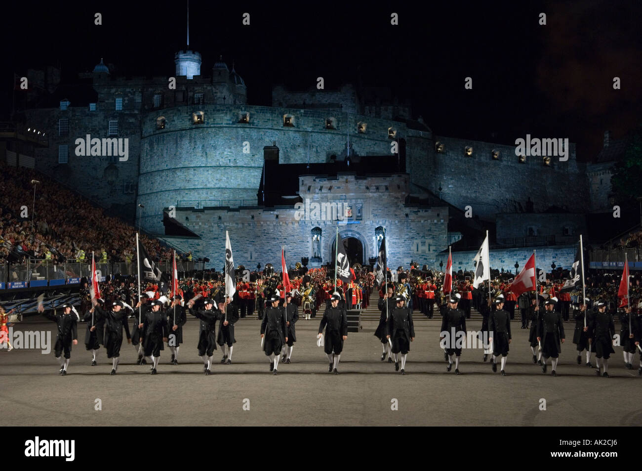 Le Edinburgh Military Tattoo show le plus spectaculaire dans le monde Banque D'Images