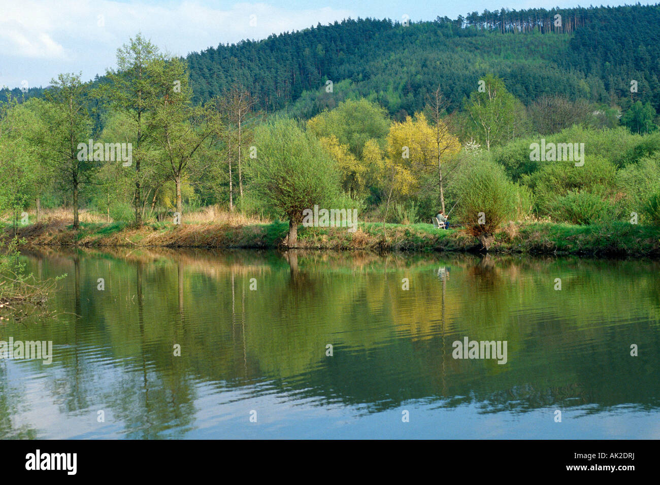 Vallée de la Saale Banque D'Images