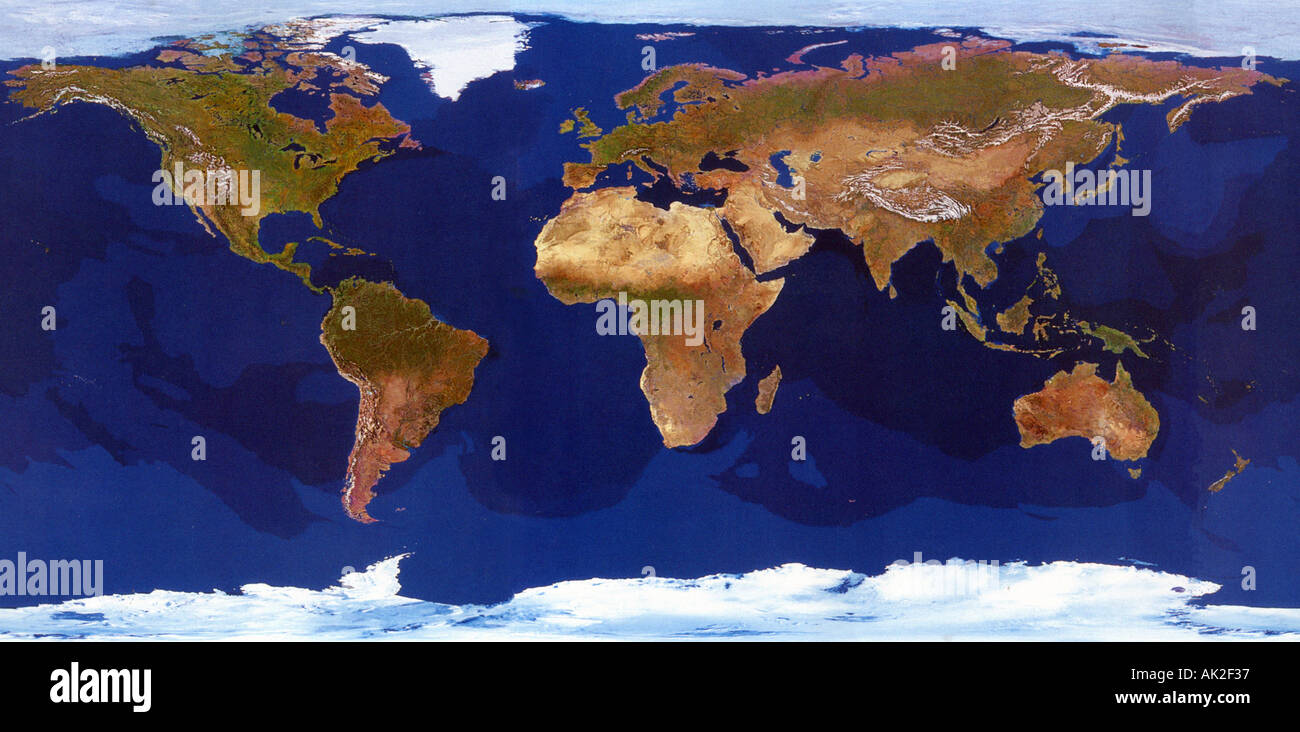 Carte du monde Banque D'Images