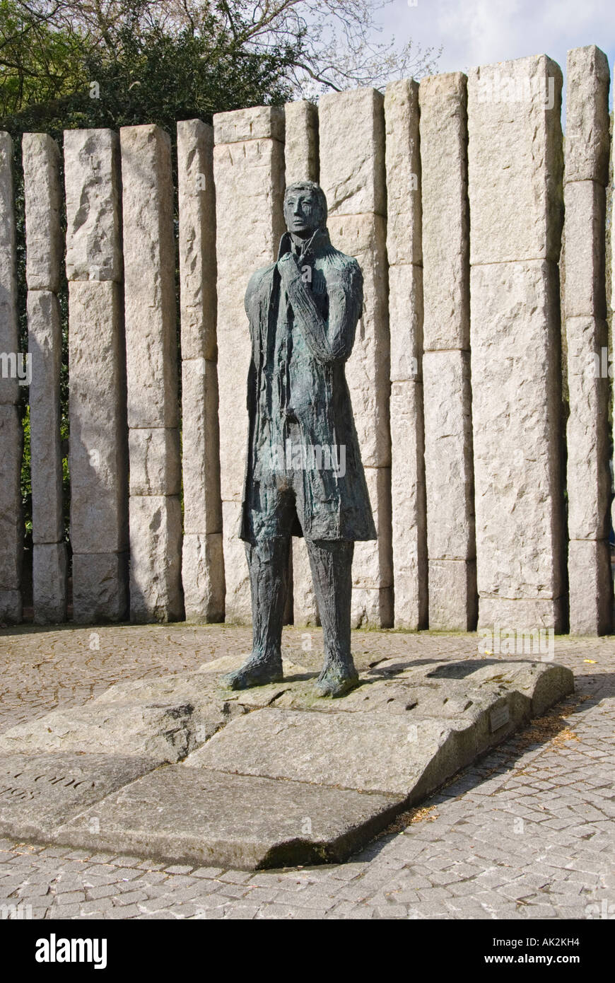 Irlande Dublin St Stephens Green statue en bronze de Wolfe Tone 1763 1798 Banque D'Images