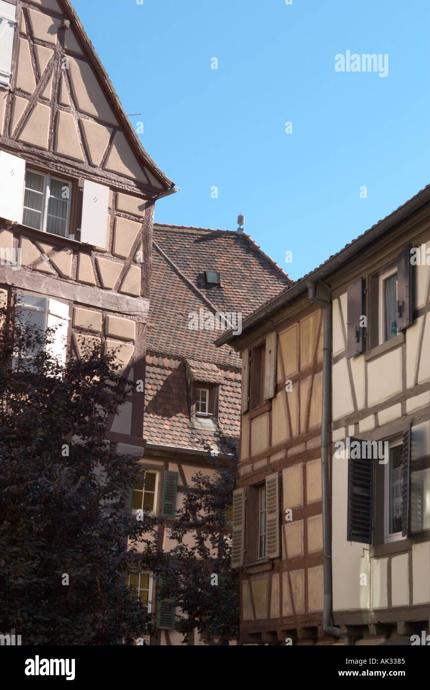 Maisons traditionnelles, Colmar, Alsace, France Banque D'Images
