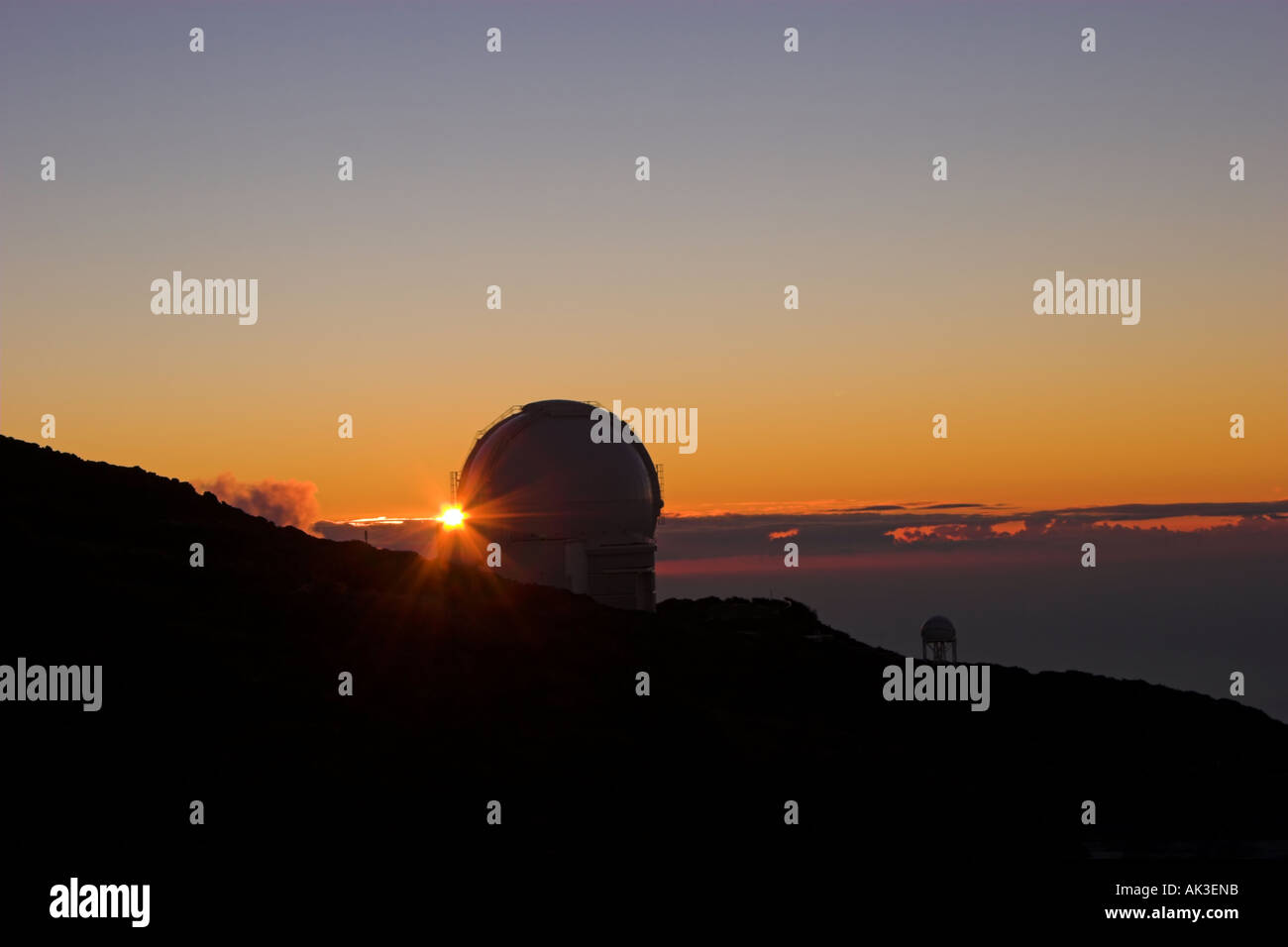 Télescopes au sommet du monde Banque D'Images