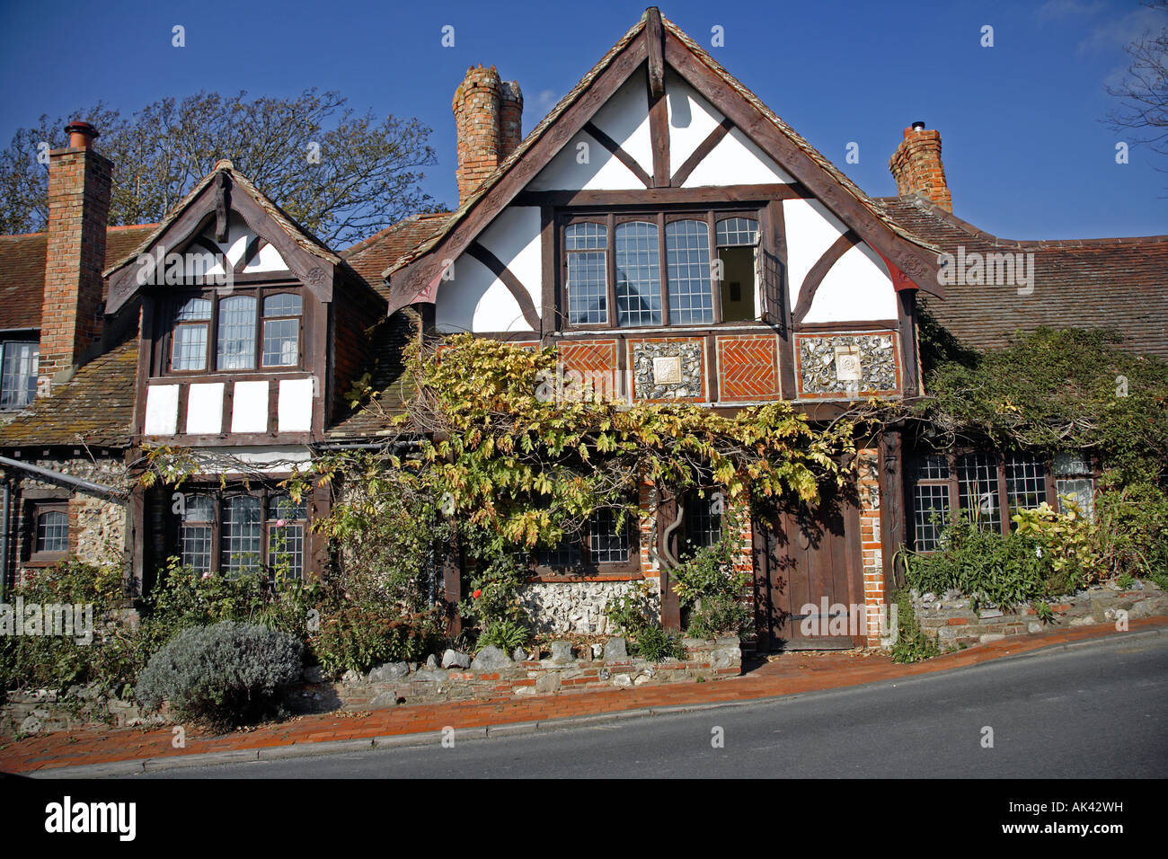 Un tudor cottage à Rottingdean, près de Brighton, East Sussex, Londres Banque D'Images
