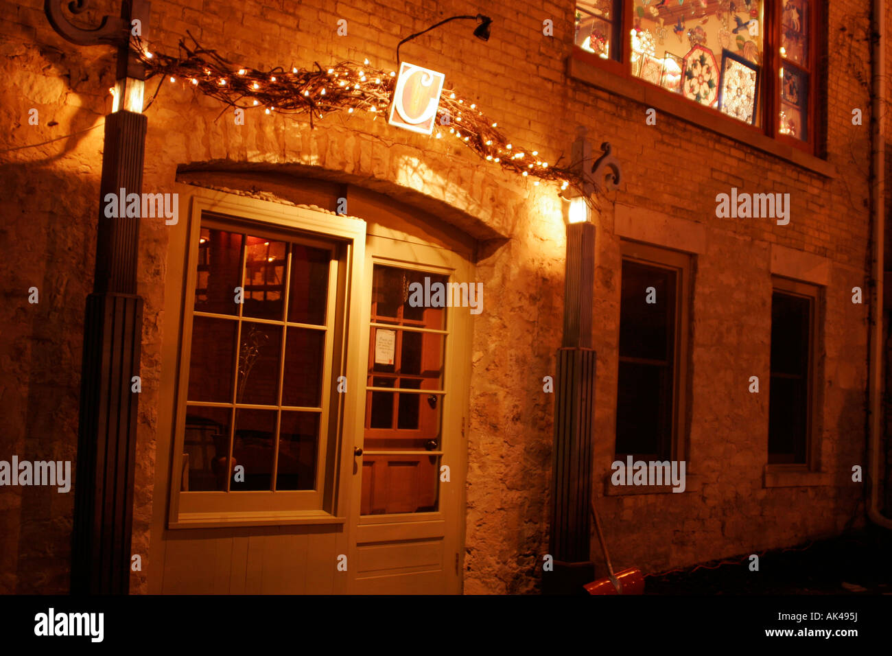 L'entrée du bâtiment commercial à une galerie Banque D'Images