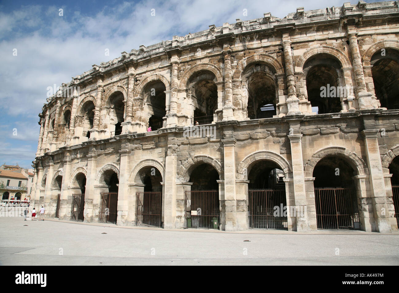 Les Arènes de Nîmes Banque D'Images