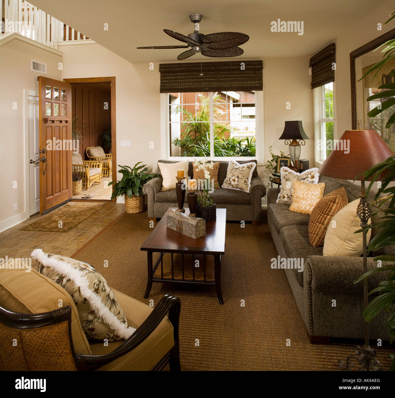 Plage salon de style contemporain Banque D'Images