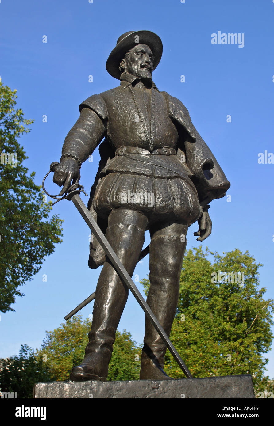 Statue de Sir Walter Raleigh Greenwich London UK Banque D'Images