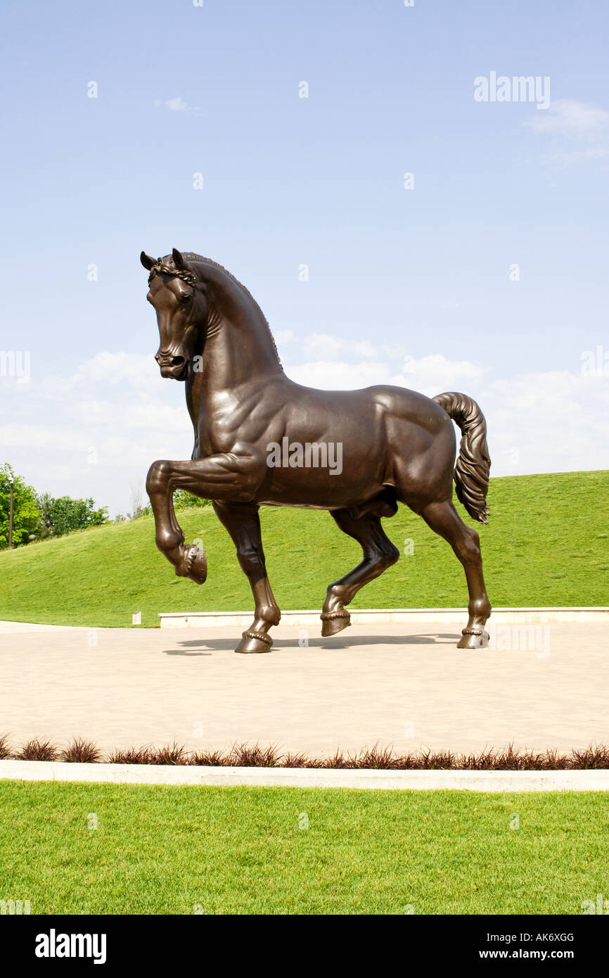 Leonardo da Vinci s Horse sculpture au Frederik Meijer Gardens Grand Rapids Michigan MI Banque D'Images