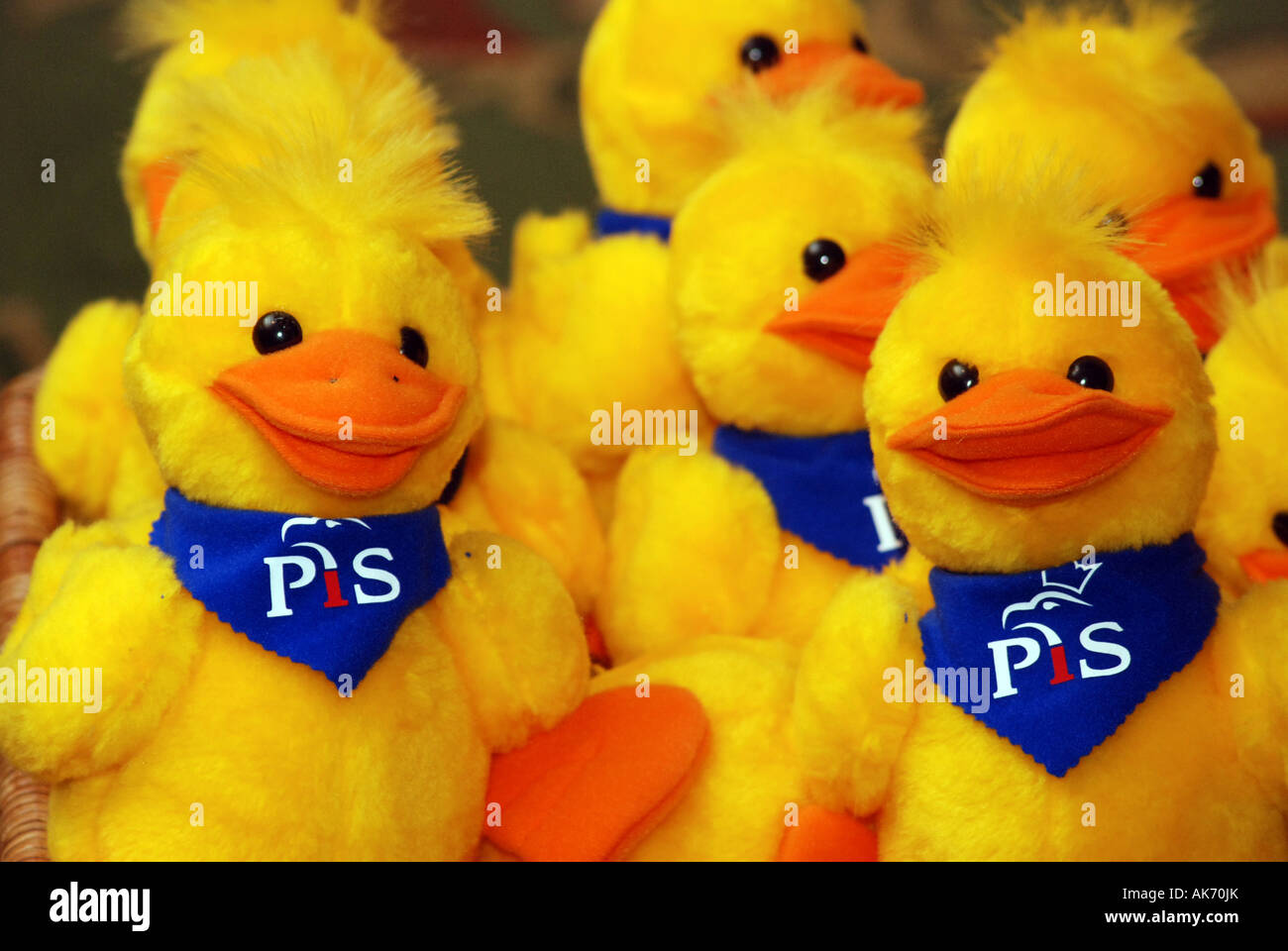 Polish Prawo i Sprawiedliwosc (parti Droit et Justice) mascottes (voir description) Banque D'Images