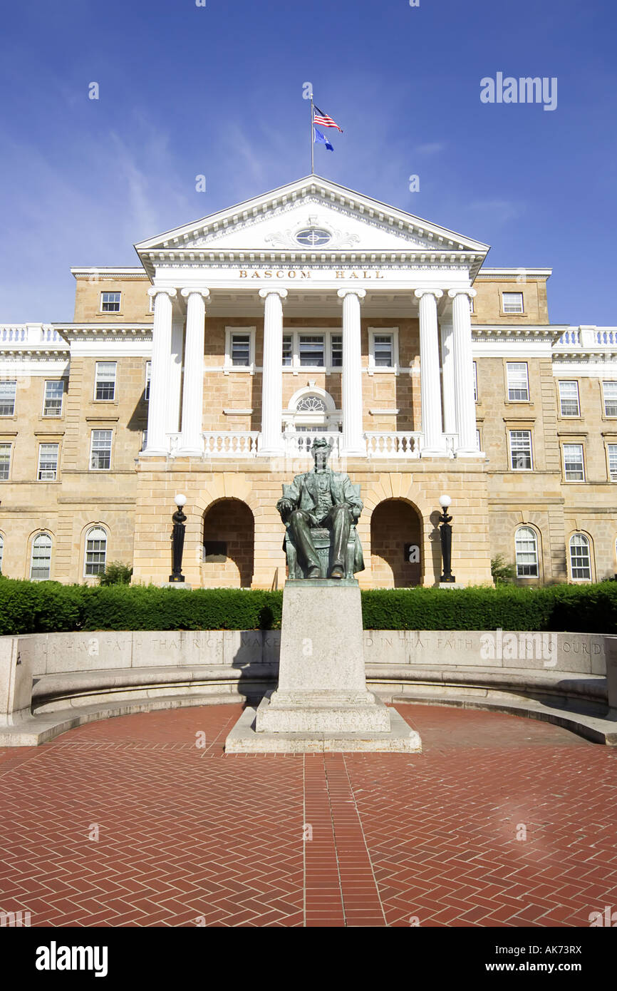 Bascom Hall sur le campus de l'Université de Wisconsin Madison WI Banque D'Images