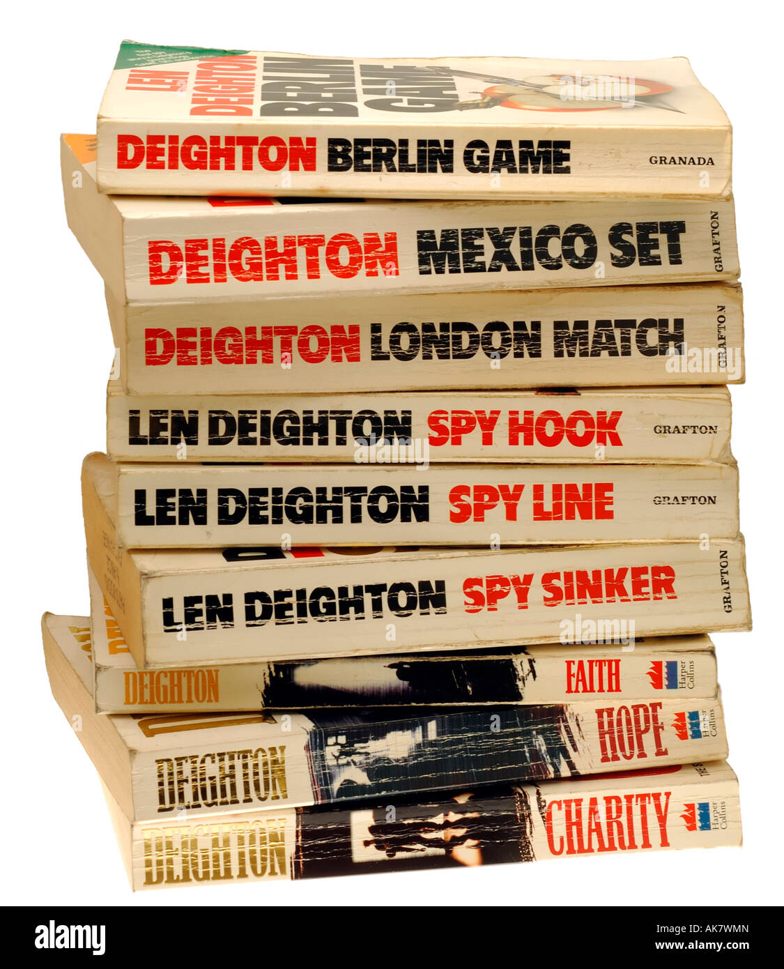 Romans d'espionnage par Len Deighton Banque D'Images