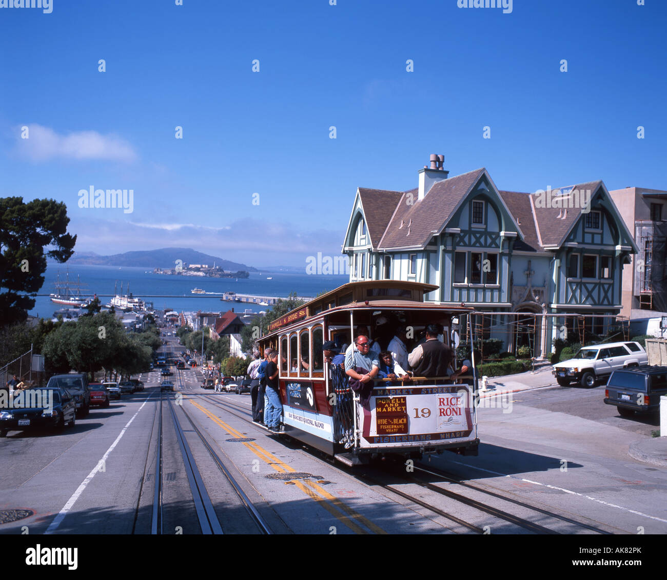 Télécabine sur Hyde Street, San Francisco, Californie, États-Unis d'Amérique Banque D'Images