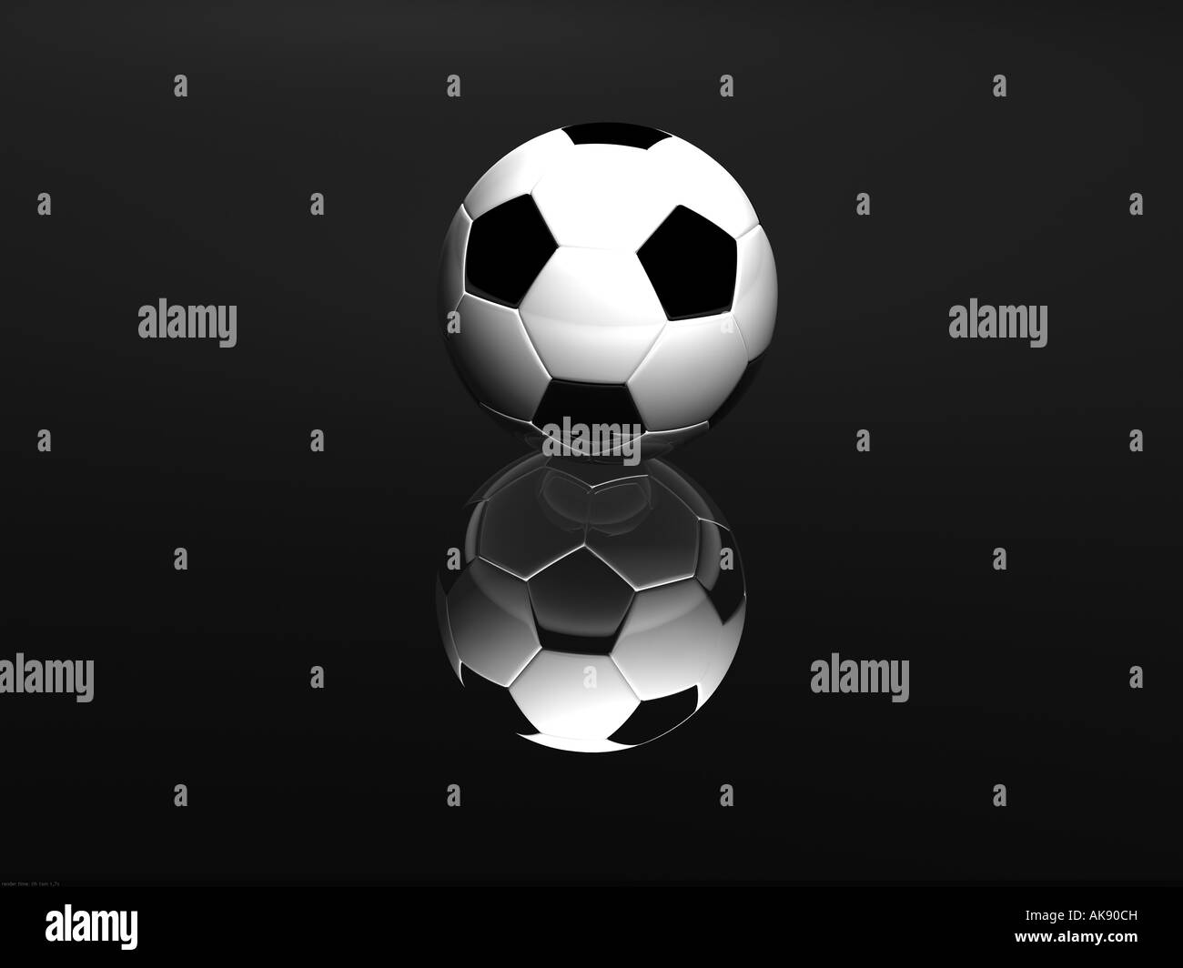 Ballon sur le terrain de football Banque d'images noir et blanc - Alamy