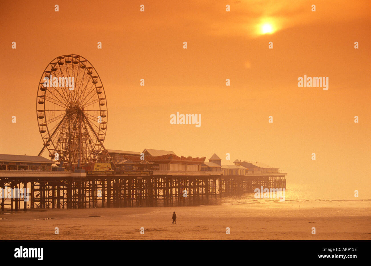 Central Pier plage de Blackpool Lancashire England uk Banque D'Images