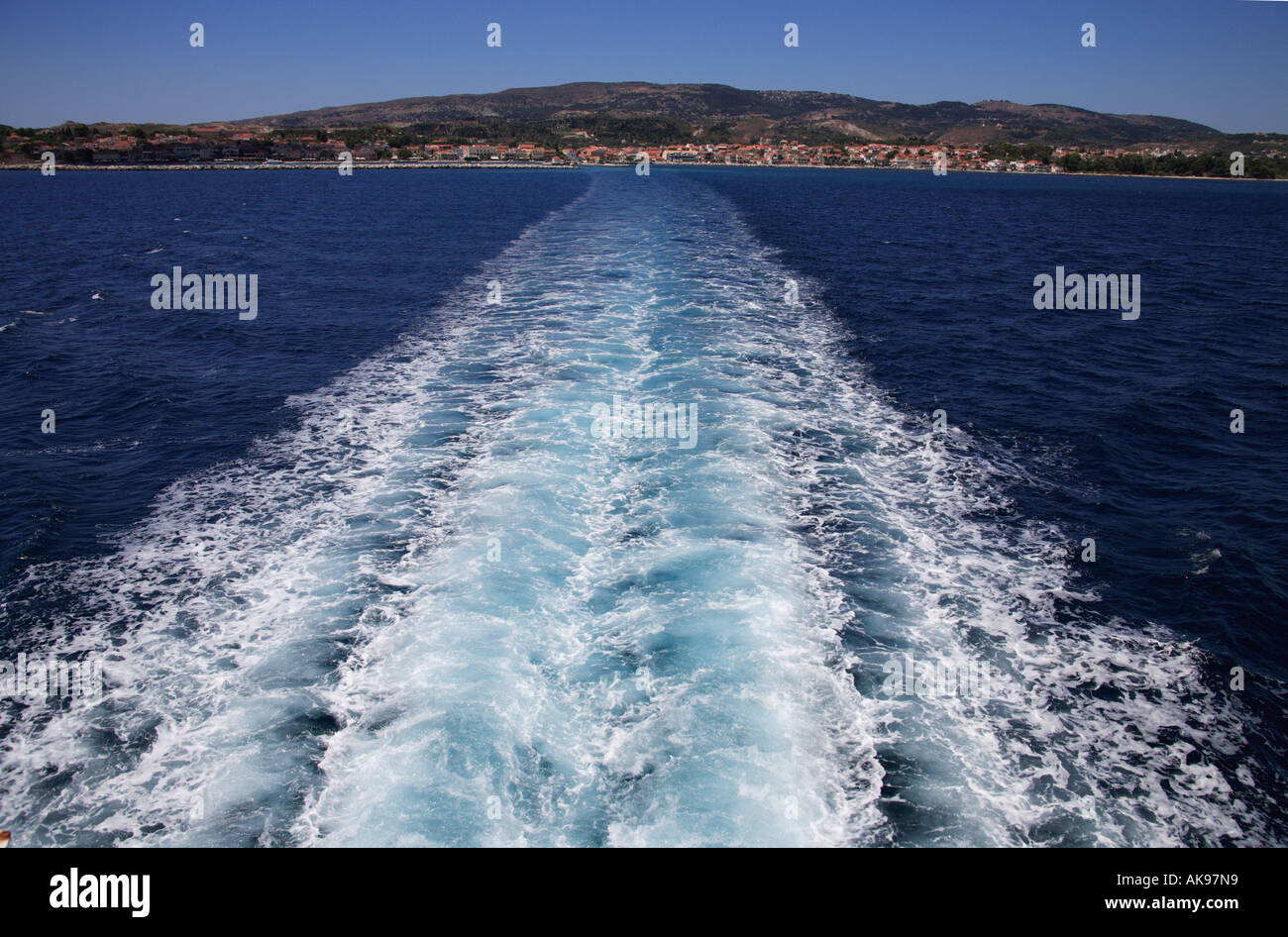 Grèce Céphalonie Drakaina voile vague Banque D'Images