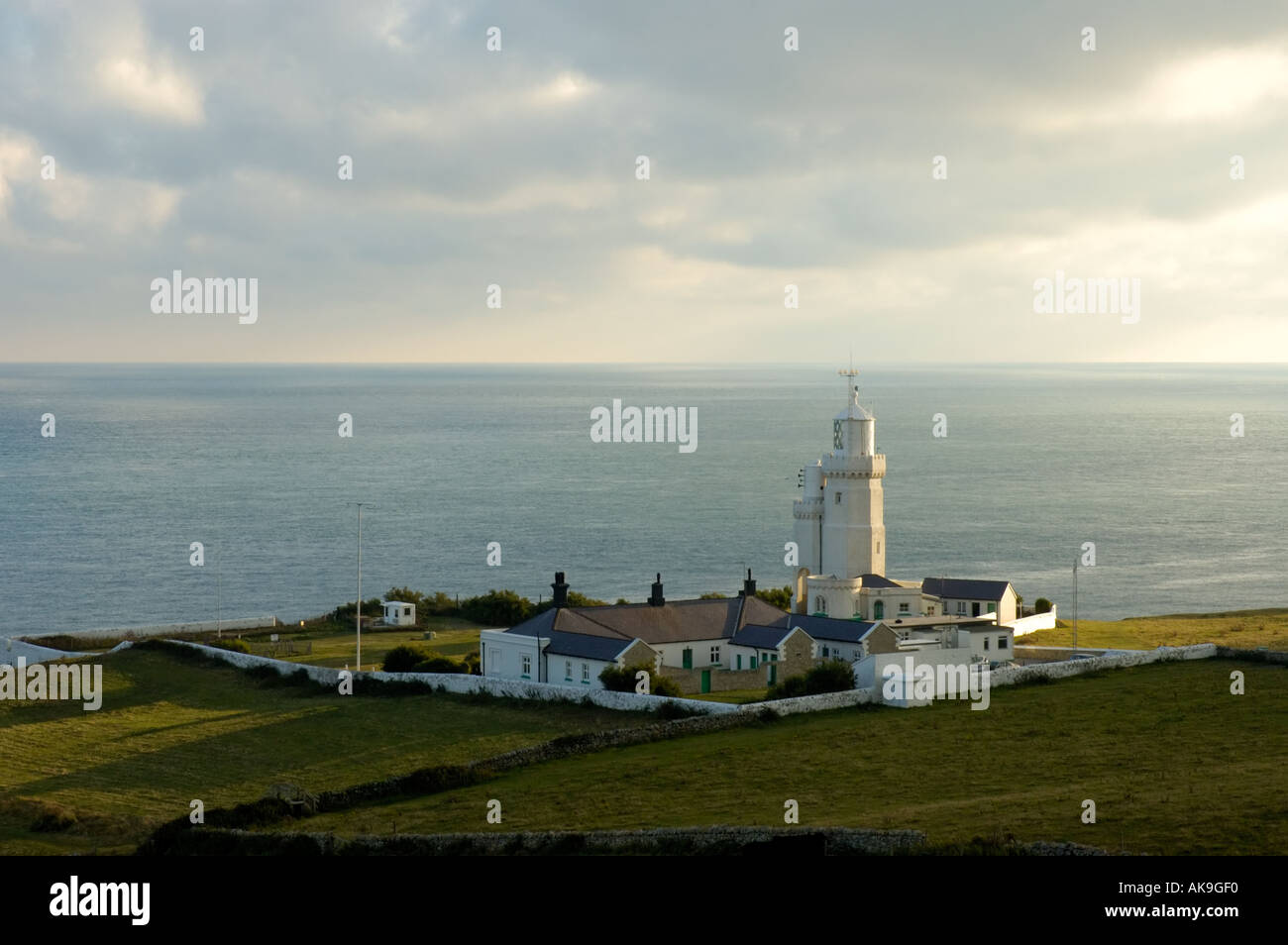 St Catherines phare au coucher du soleil Ile de Wight Angleterre Royaume-Uni de Grande-Bretagne Europe Banque D'Images