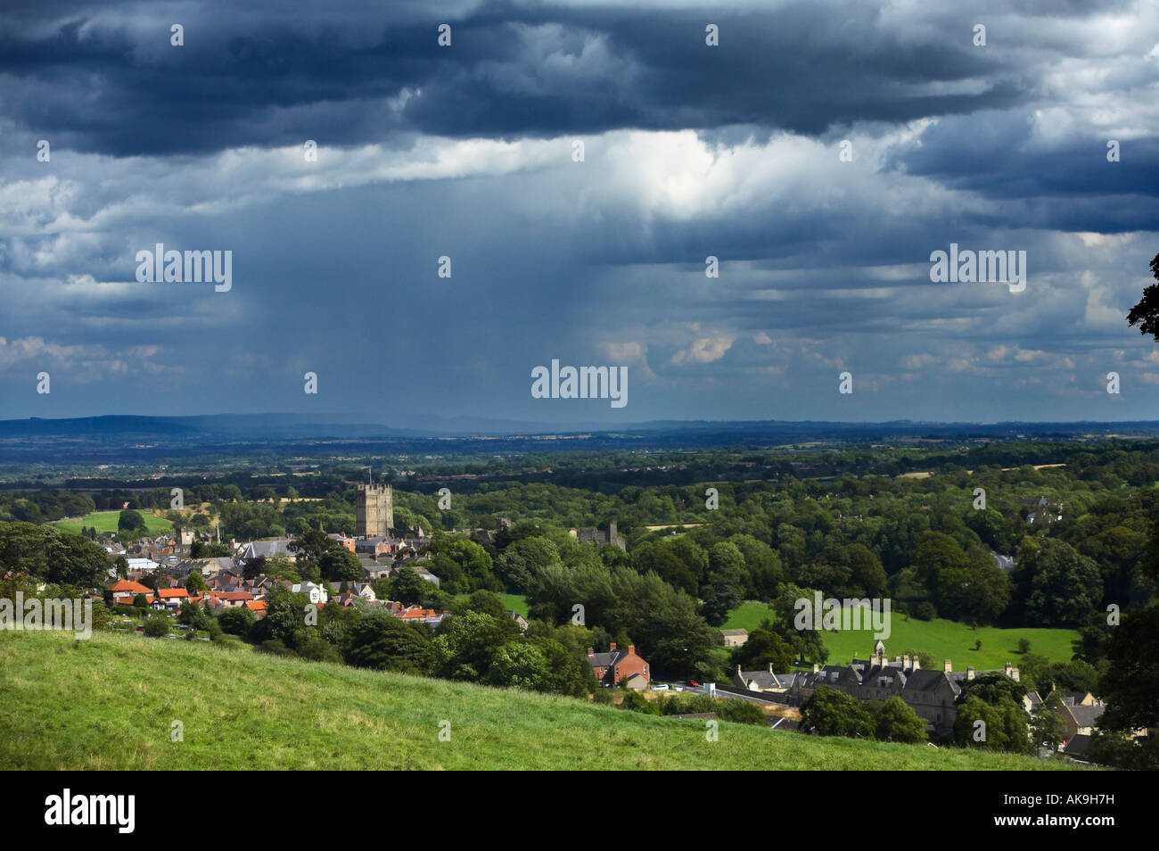 Richmond North Yorkshire de Westfields ci-dessus Banque D'Images