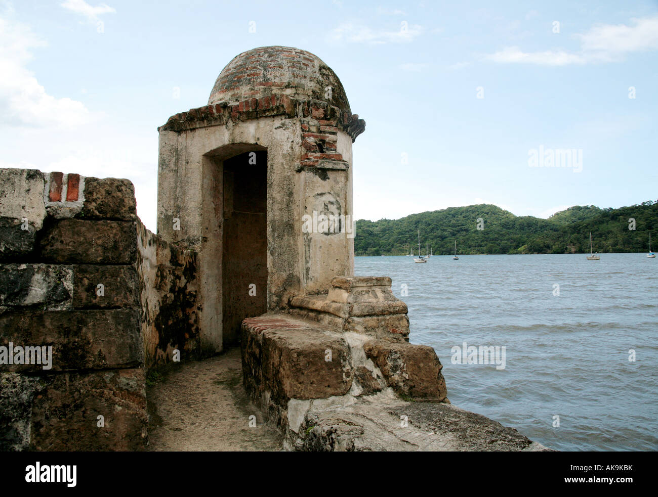 Ruines de la forteresse de San Jerónimo à Portobelo Province Colon Panama Banque D'Images