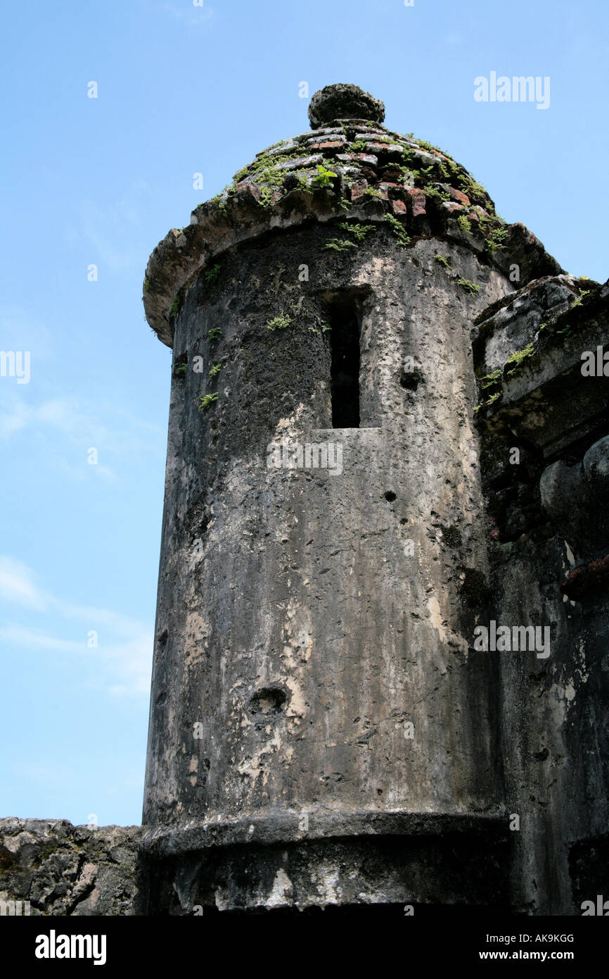 Ruines de la forteresse de San Jerónimo à Portobelo Province Colon Panama Banque D'Images
