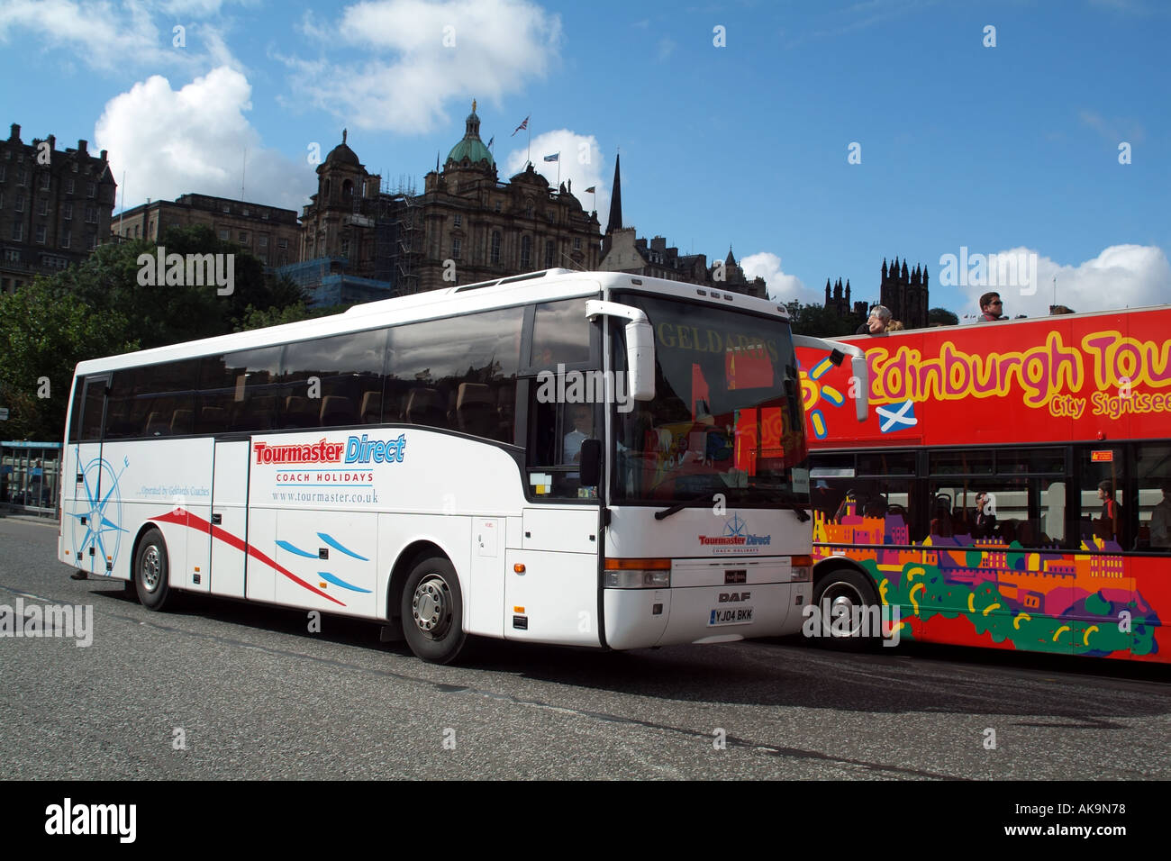 Edinburgh Scotland UK Europe tour bus et autocar Lothian Banque D'Images