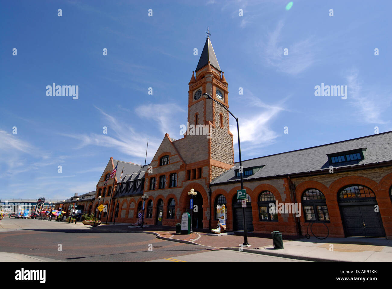 Le centre-ville de ville à Cheyenne Wyoming WY Banque D'Images