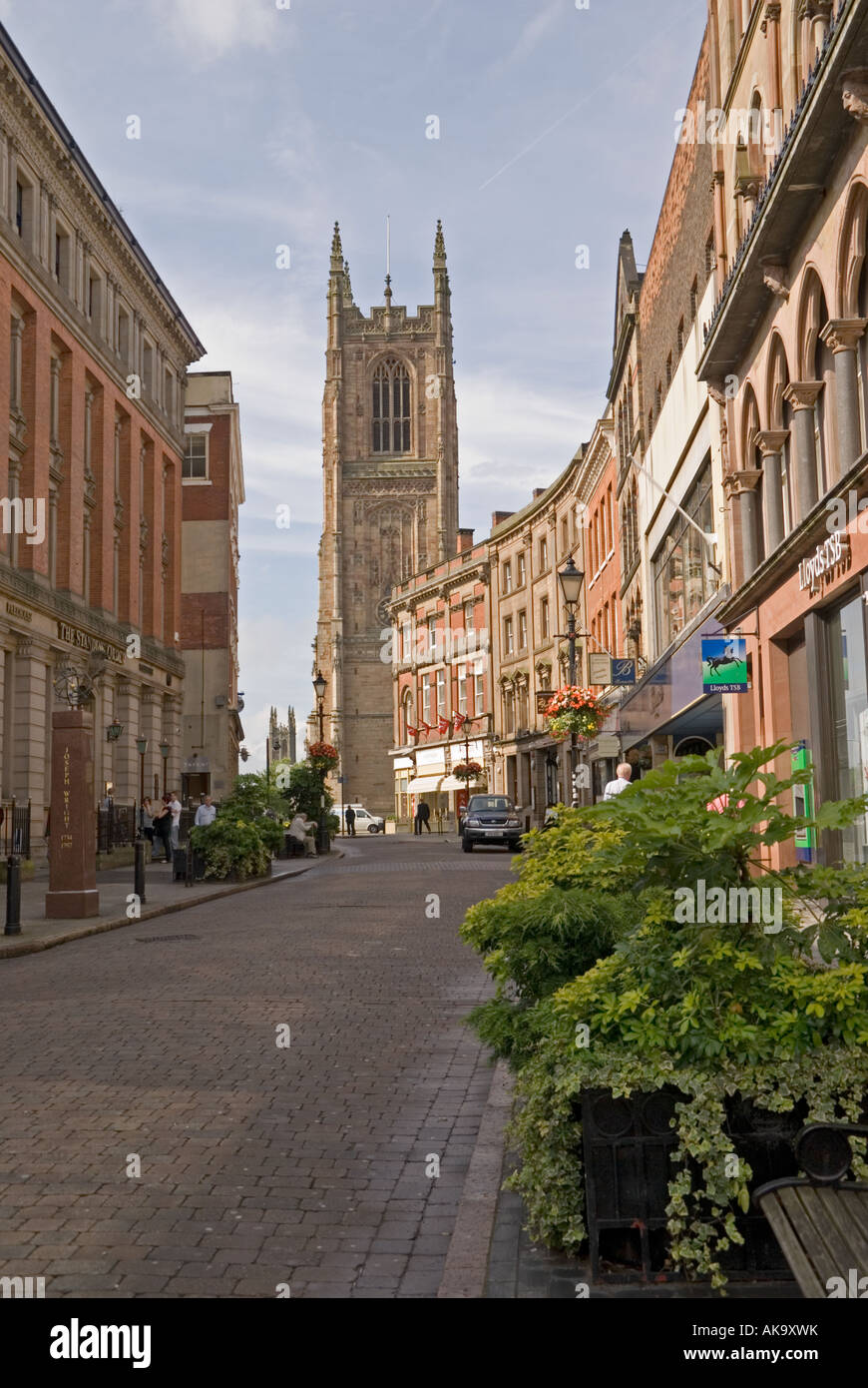 La cathédrale de Derby d'Irongate Banque D'Images