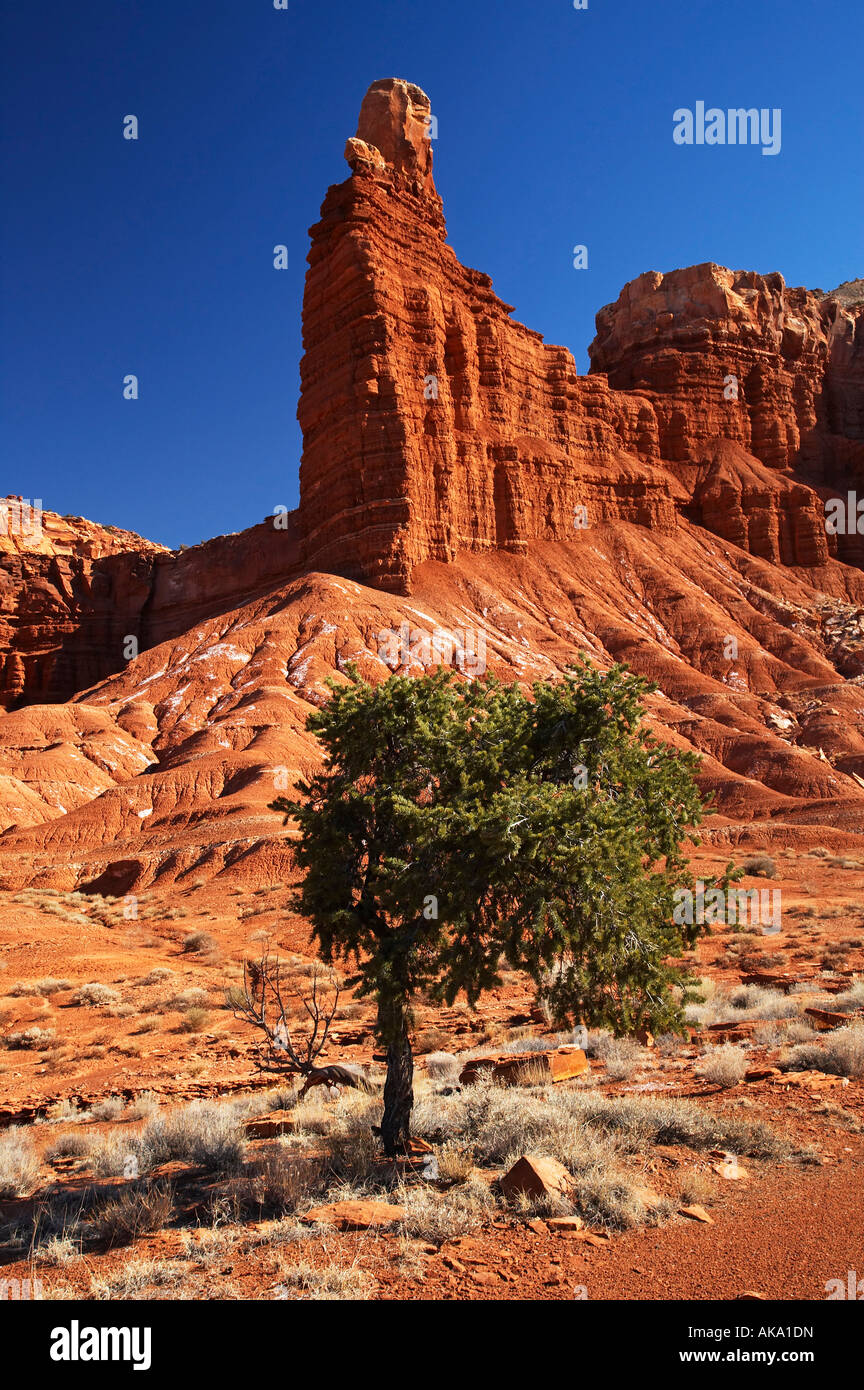 Chimney Rock Capitol Reef National Park Southern Utah USA Banque D'Images