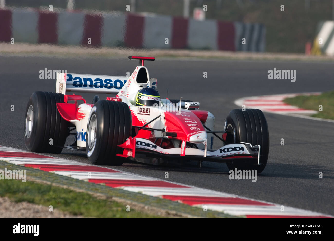 Cristiano da Matta Toyota Formule Un au volant de son kart sur la piste en 2004 Banque D'Images