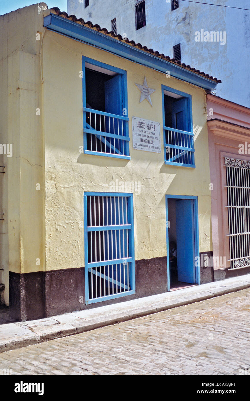 Chambre à La Havane Cuba où José Martí est né en 1853 Banque D'Images