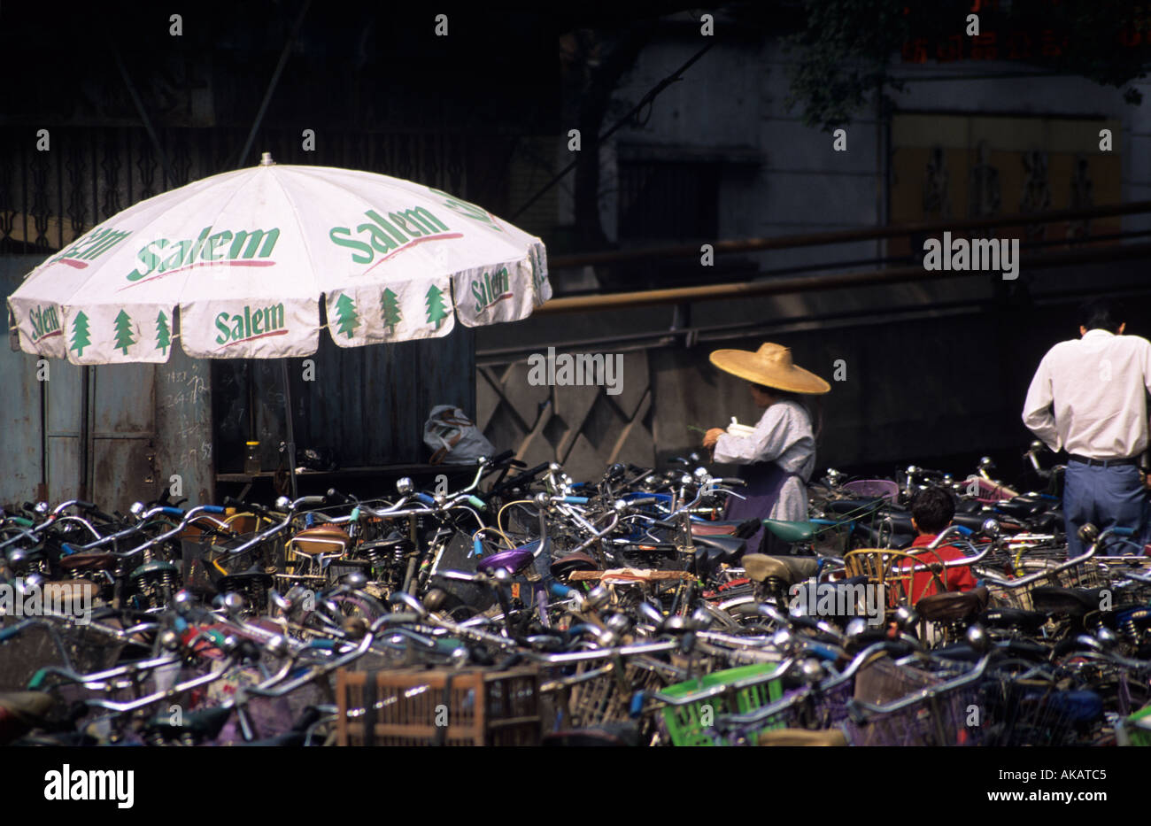 Guidon de vélo de la rue en Chine Guangzhou Banque D'Images