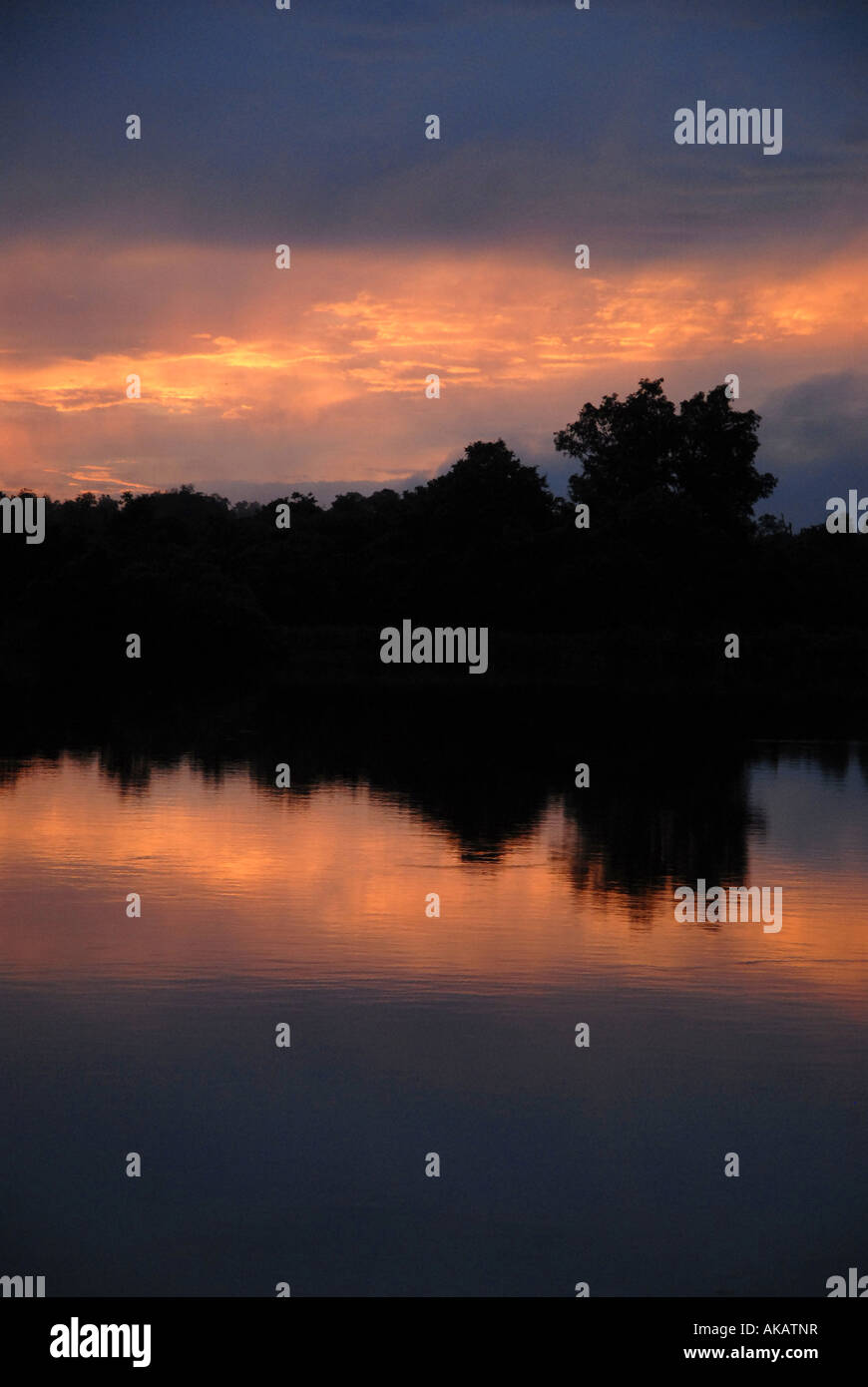 La rivière Kapuas, Bornéo Banque D'Images