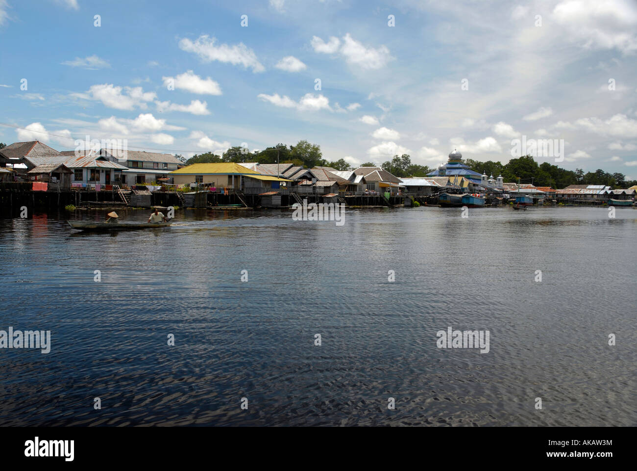 Selimbau est l'une des plus belles villes de Bornéo Banque D'Images