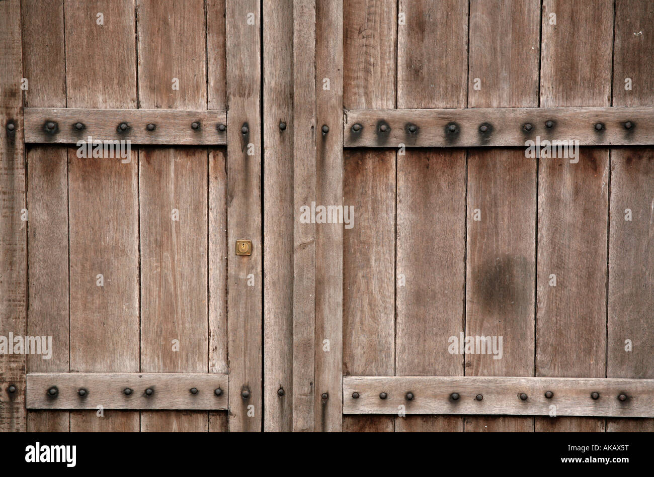 De porte en bois dans une église de Portobelo province de Colon Panama Banque D'Images