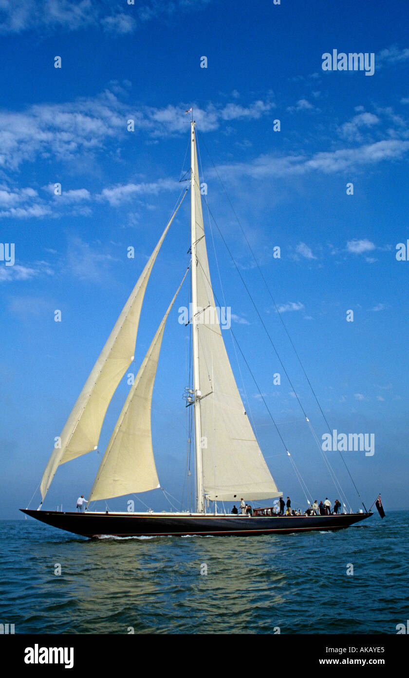 Classic yacht Classe J Velsheda Banque D'Images