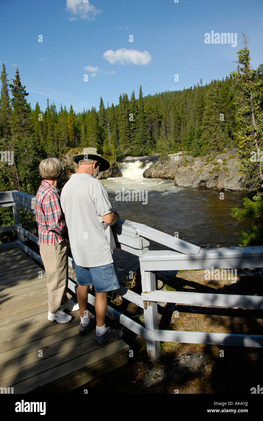 Rancheria Falls Site loisirs le long de route de l'Alaska Al Alcan Canada Territoire du Yukon peut Banque D'Images