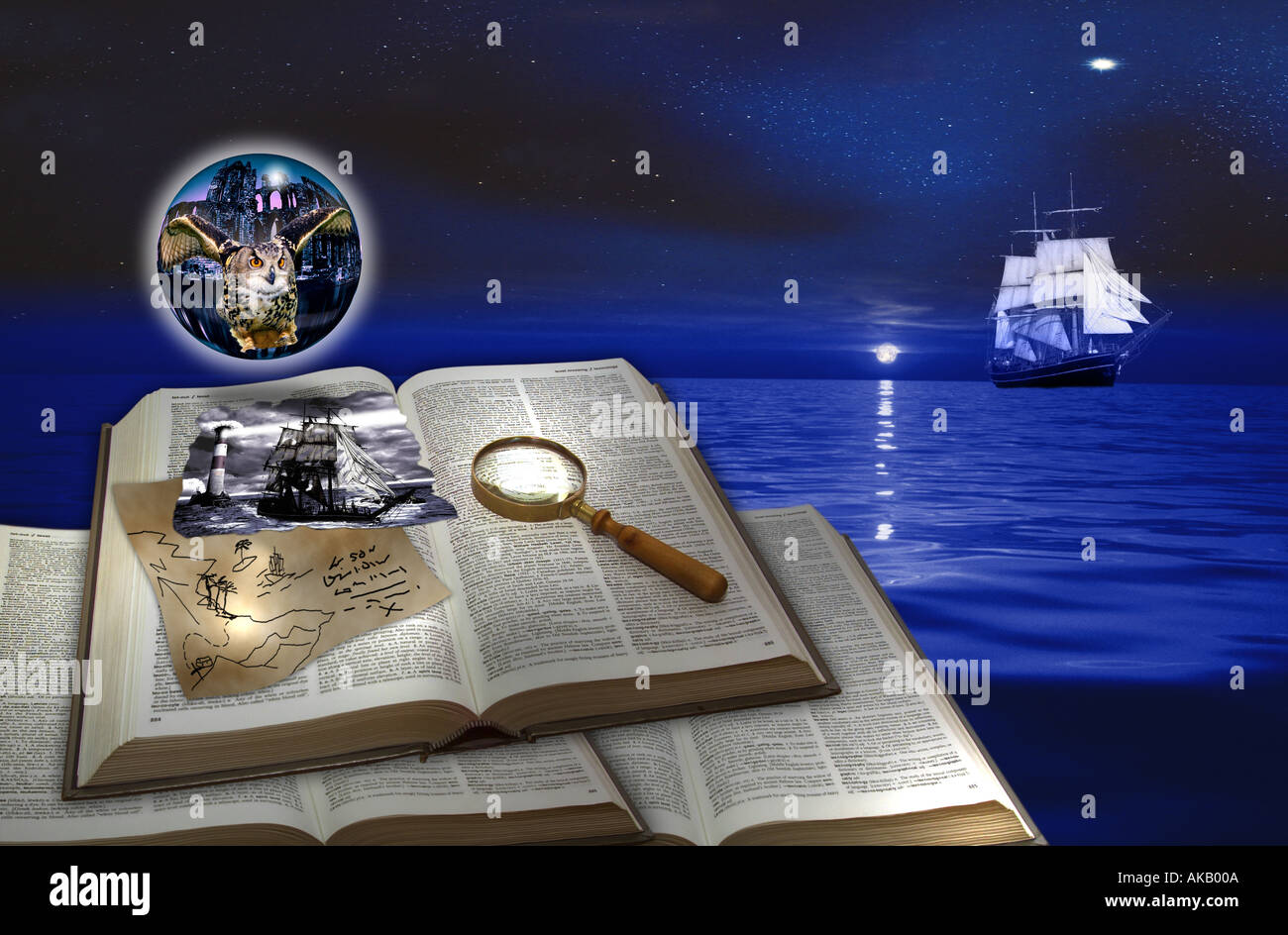 Résumé de la chasse au trésor Banque D'Images