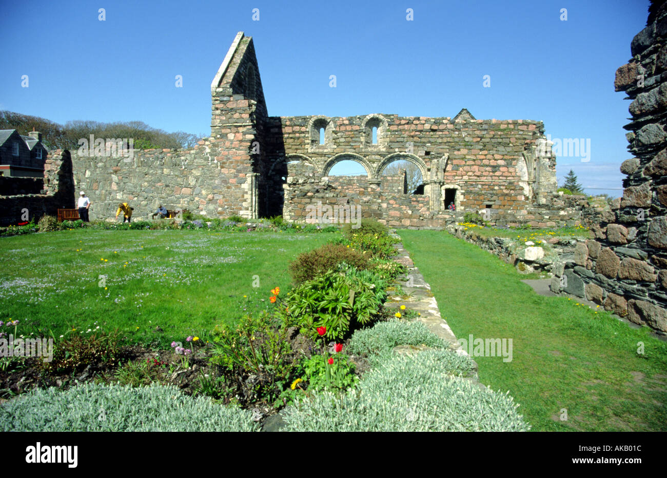 Antiq sur Iona en Écosse Le Jardin Banque D'Images
