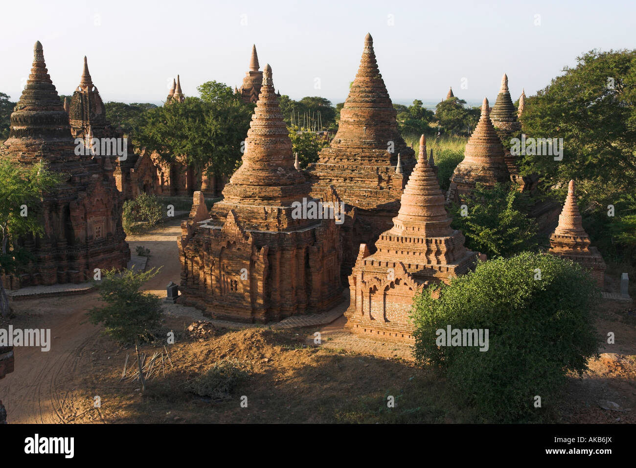 Le Myanmar, Bagan, Vieux Bagan, monuments anciens Banque D'Images