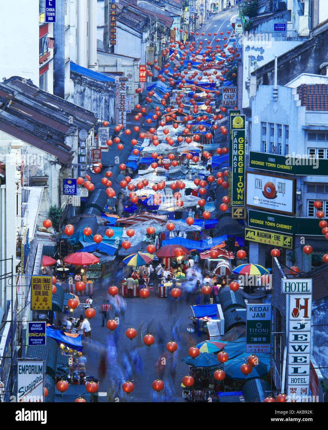 Asie, Malaisie, Kuala Lumper, Marché de nuit dans le quartier chinois Banque D'Images