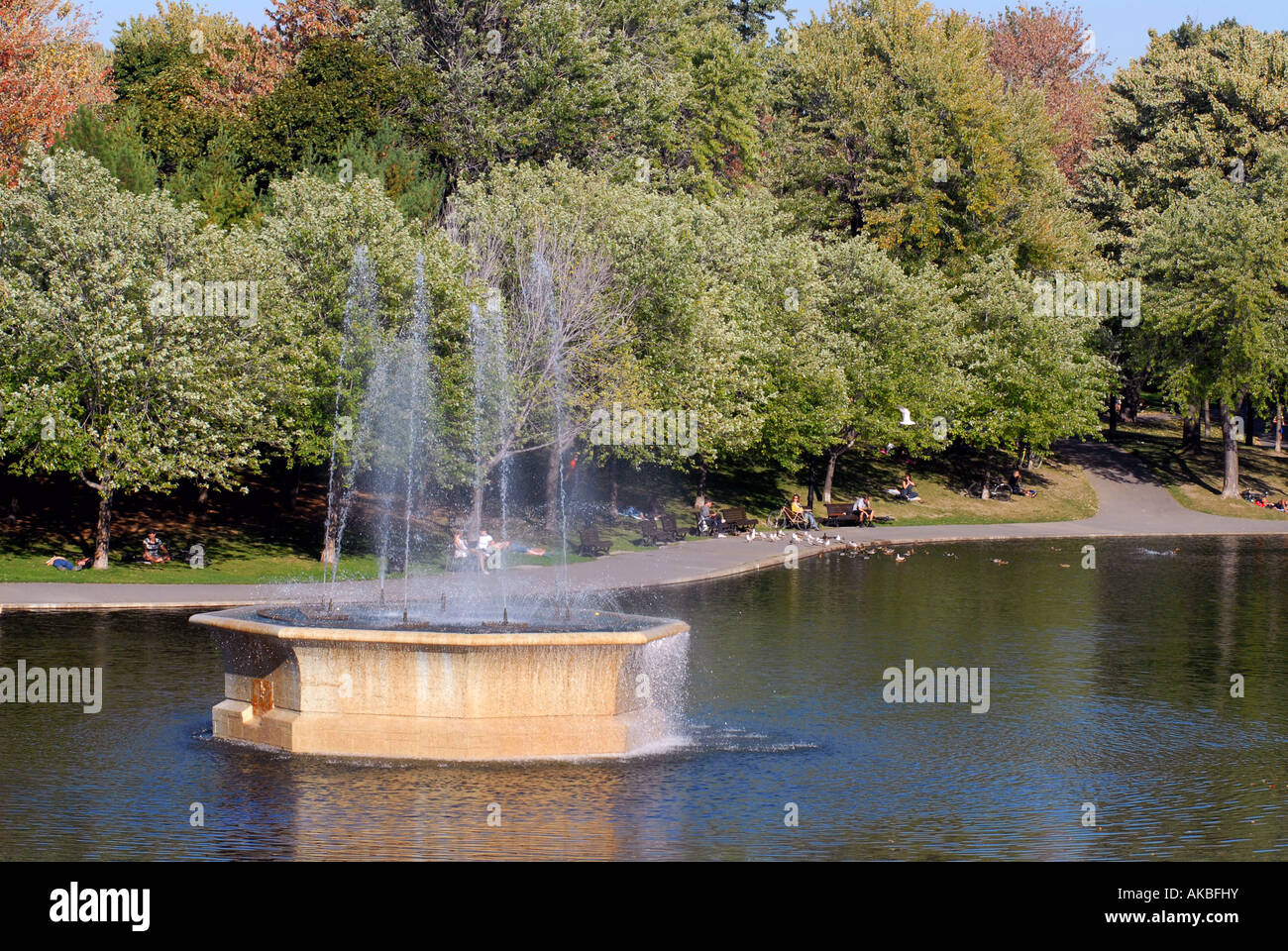 Le parc Lafontaine Montréal Québec Canada Banque D'Images