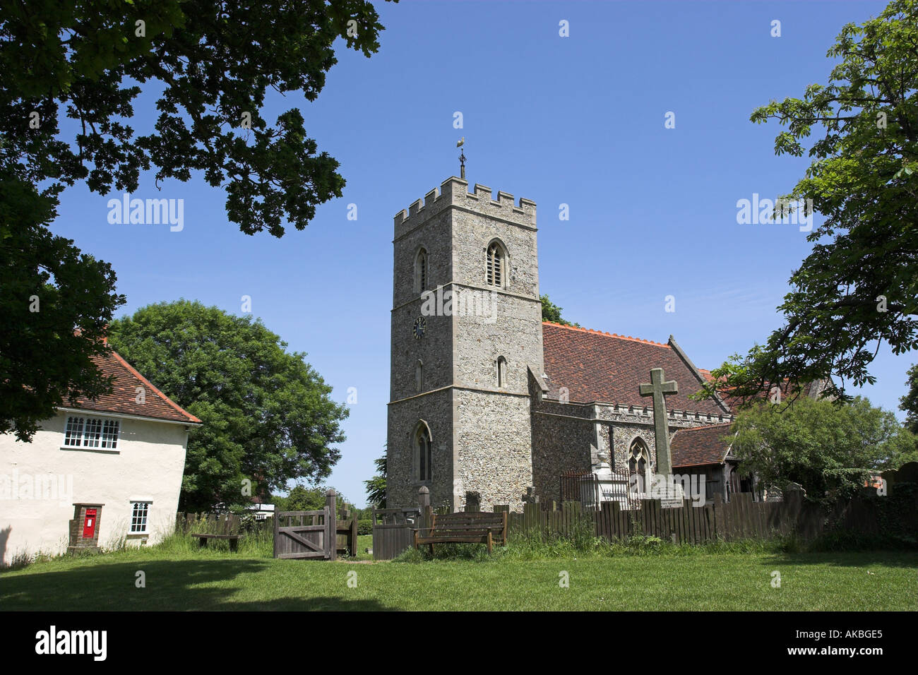 L'église St Mary vierge au village de contrepartie en Essex Banque D'Images