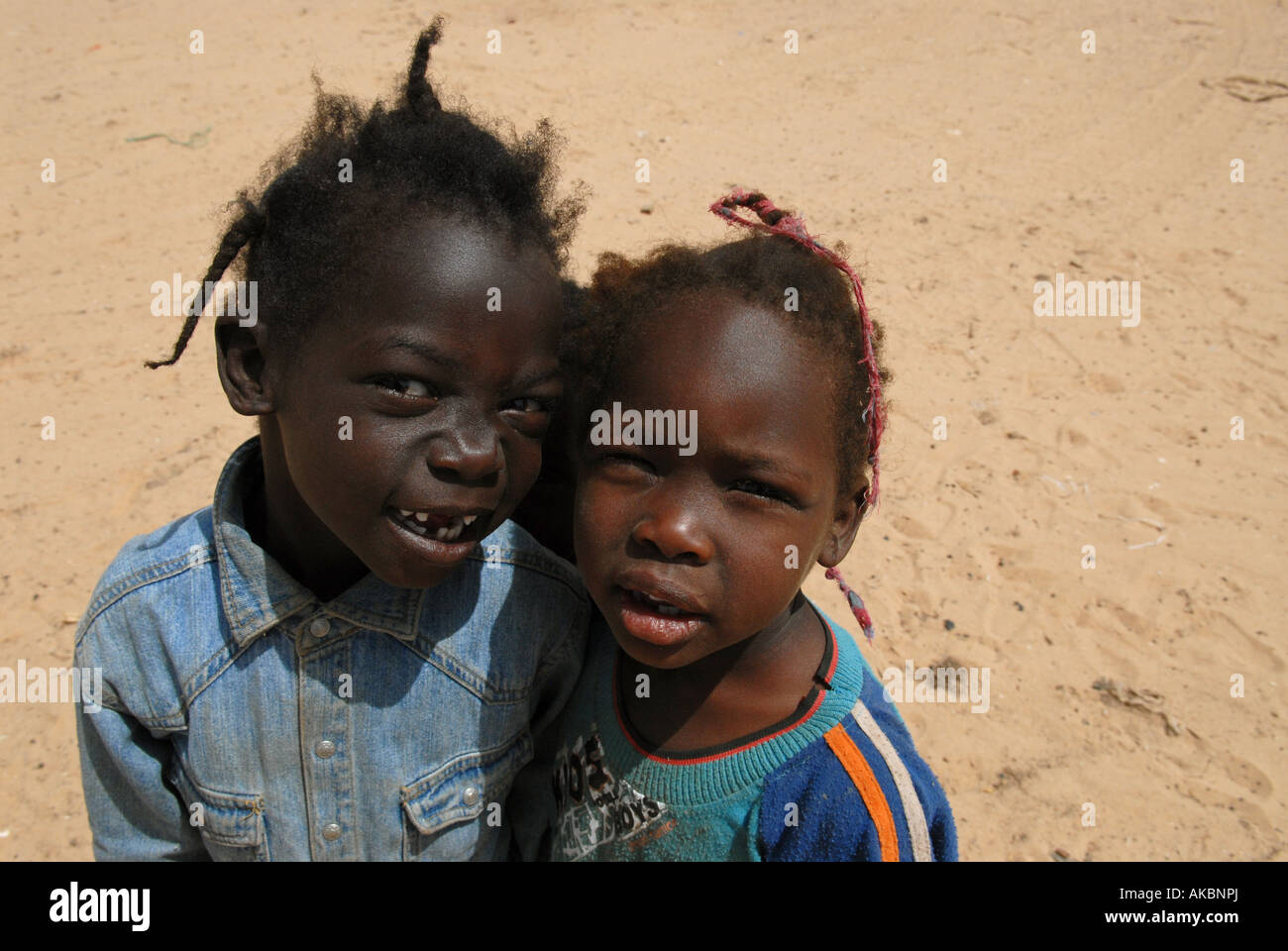 Les enfants de Mauritanie Banque D'Images