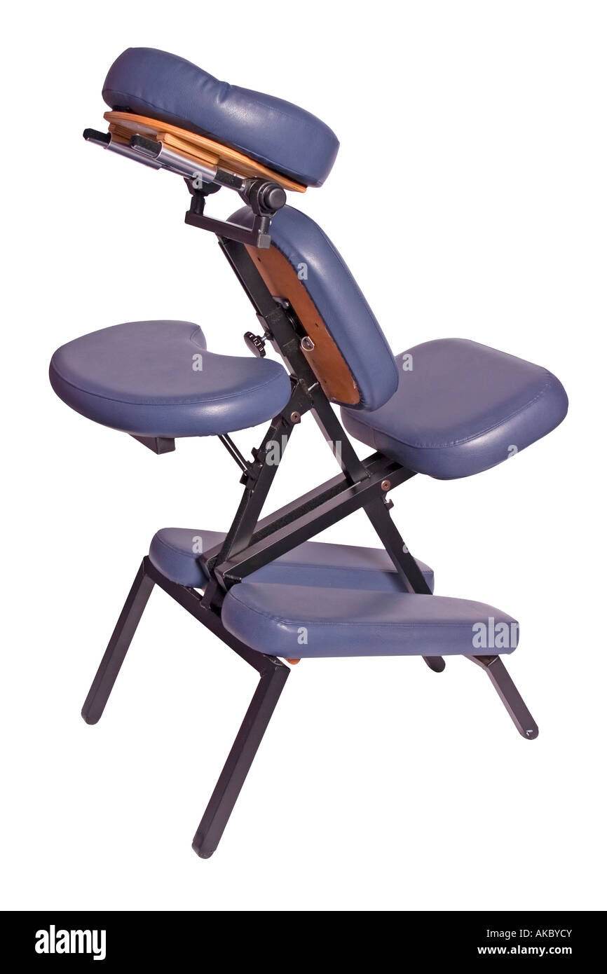 Chaise de Massage isolé sur fond blanc Banque D'Images