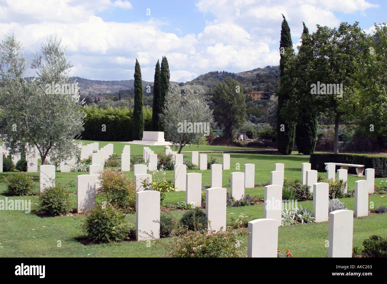 Cimetière de guerre du Commonwealth Florence Italie Banque D'Images