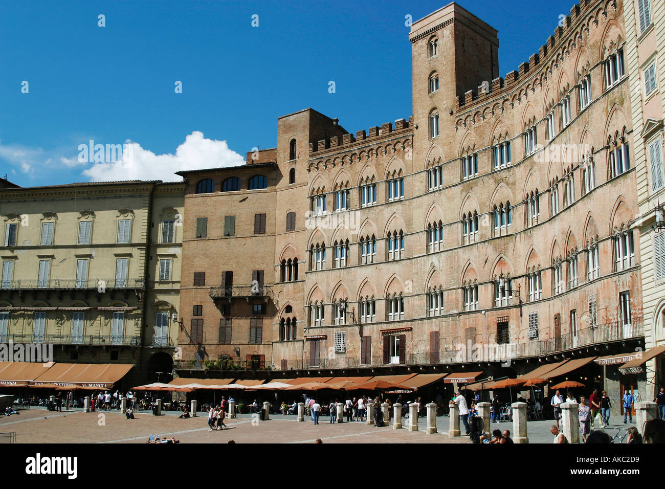 La place principale de Sienne Il Campo Sienne Toscane Italie Banque D'Images