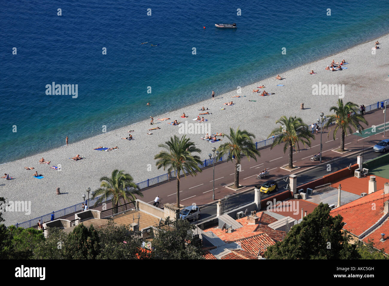 France Provence Côte d Azur Nice beach personnes Banque D'Images