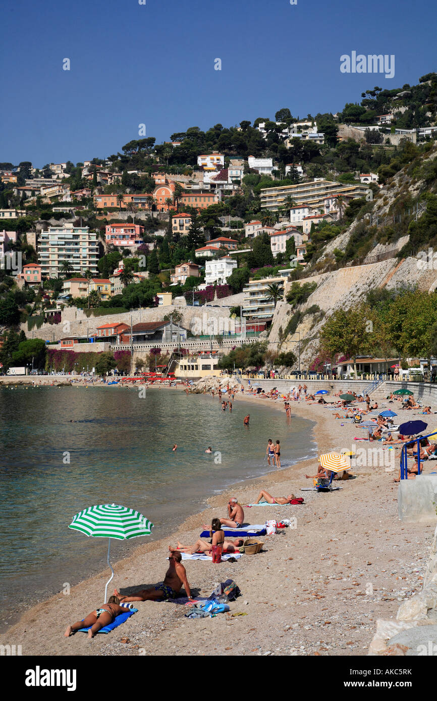 France Provence Côte d Azur plage de Villefranche Banque D'Images