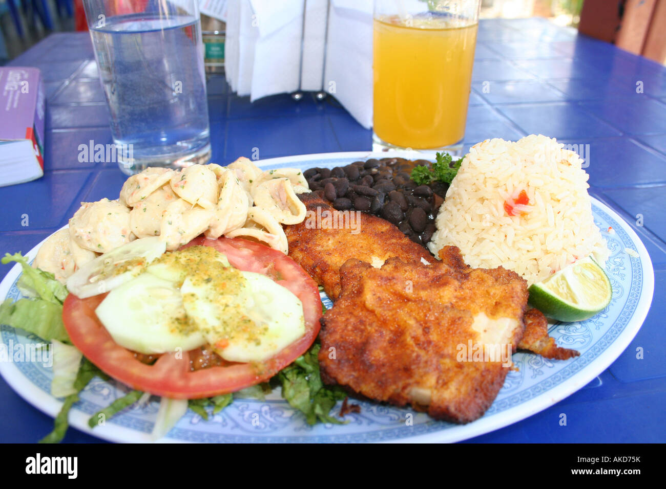 Un Casado traditionnel du Costa Rica,Costa Rica's plat national. Banque D'Images