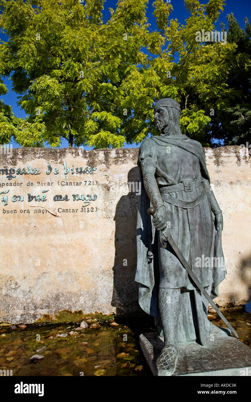 Monument à Rodrigo Diaz de Vivar vivar dans l'Hotel Nobel de cid burgos CASTILLE LEON Espagne Banque D'Images