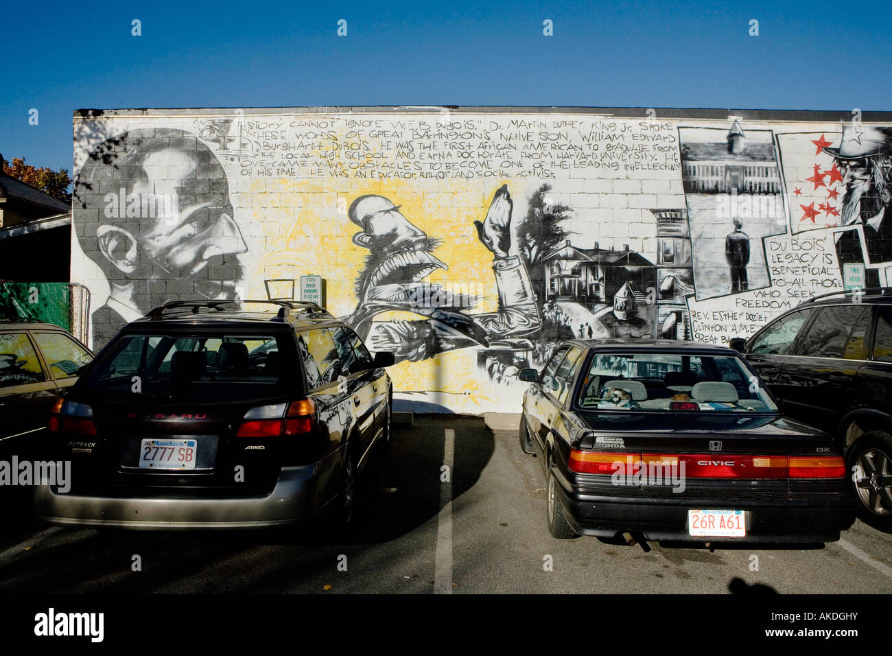 L'art de mur honorant W E B Dubois Fils Great Barrington Massachusetts Banque D'Images